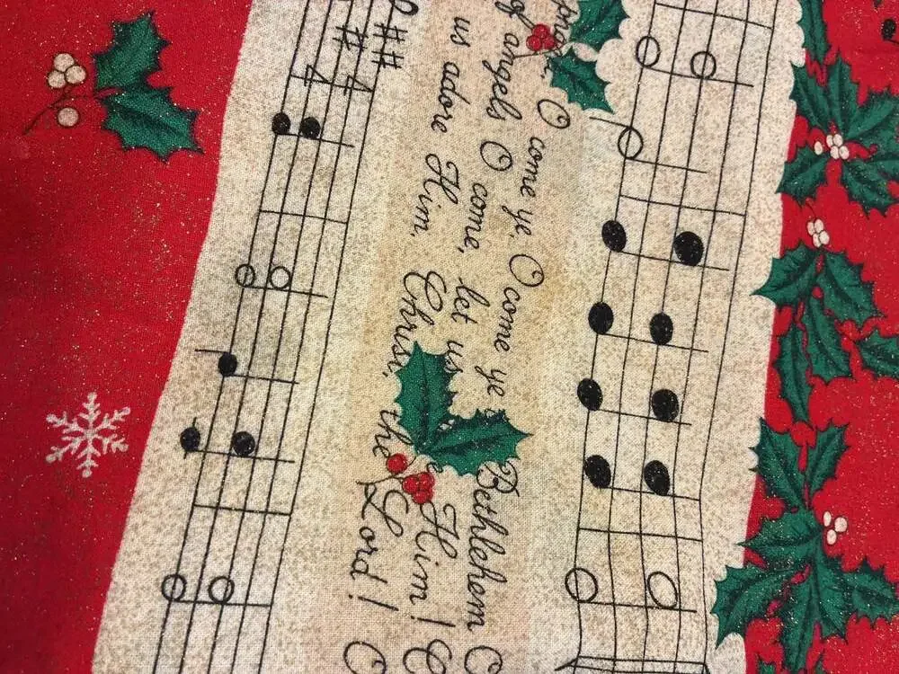 Vintage Fabric Traditions Holiday Harmony Christmas Vest Sewing Panel